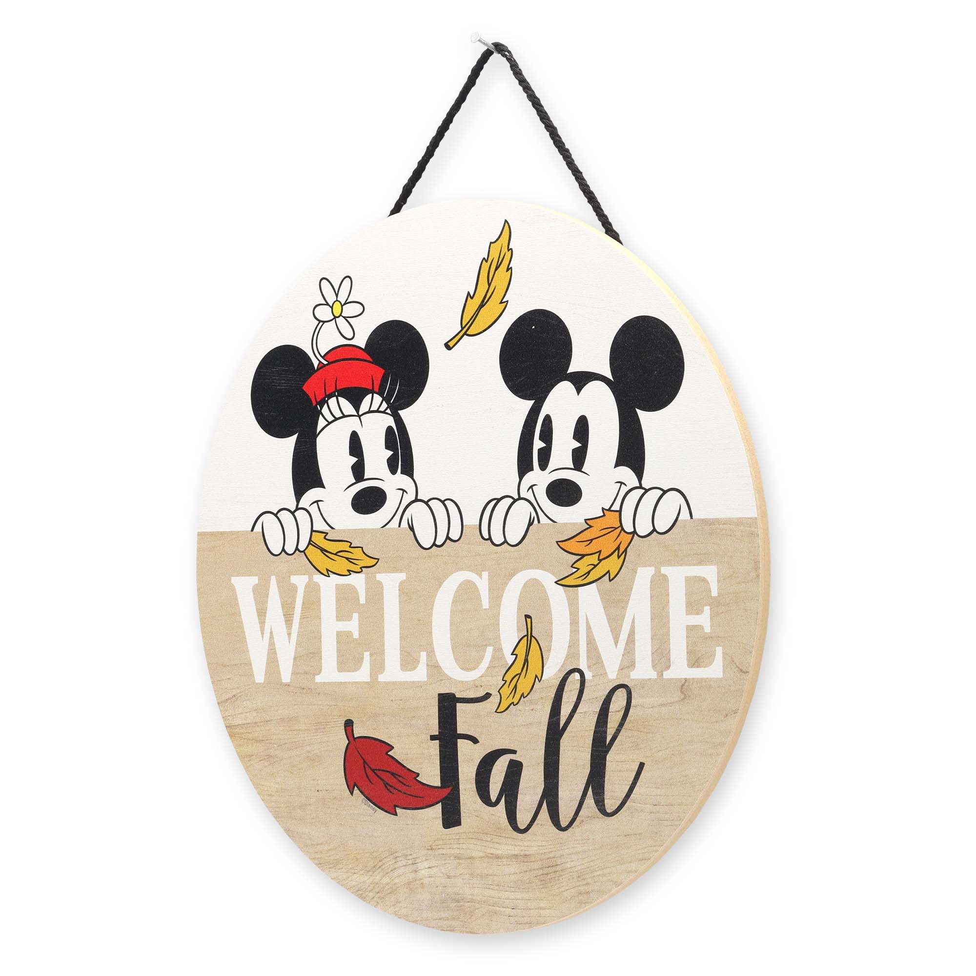 Open Road Brands Mickey and Minnie peeking over colorblocked bottom half, adding nostalgic charm