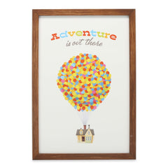 Open Road Brands Disney Pixar Up adventure framed wall decor with inspiring quote for kids' rooms