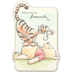 Open Road Brands Pooh and Tigger wall decor featuring Today is my favorite day, brightening a kids' room.