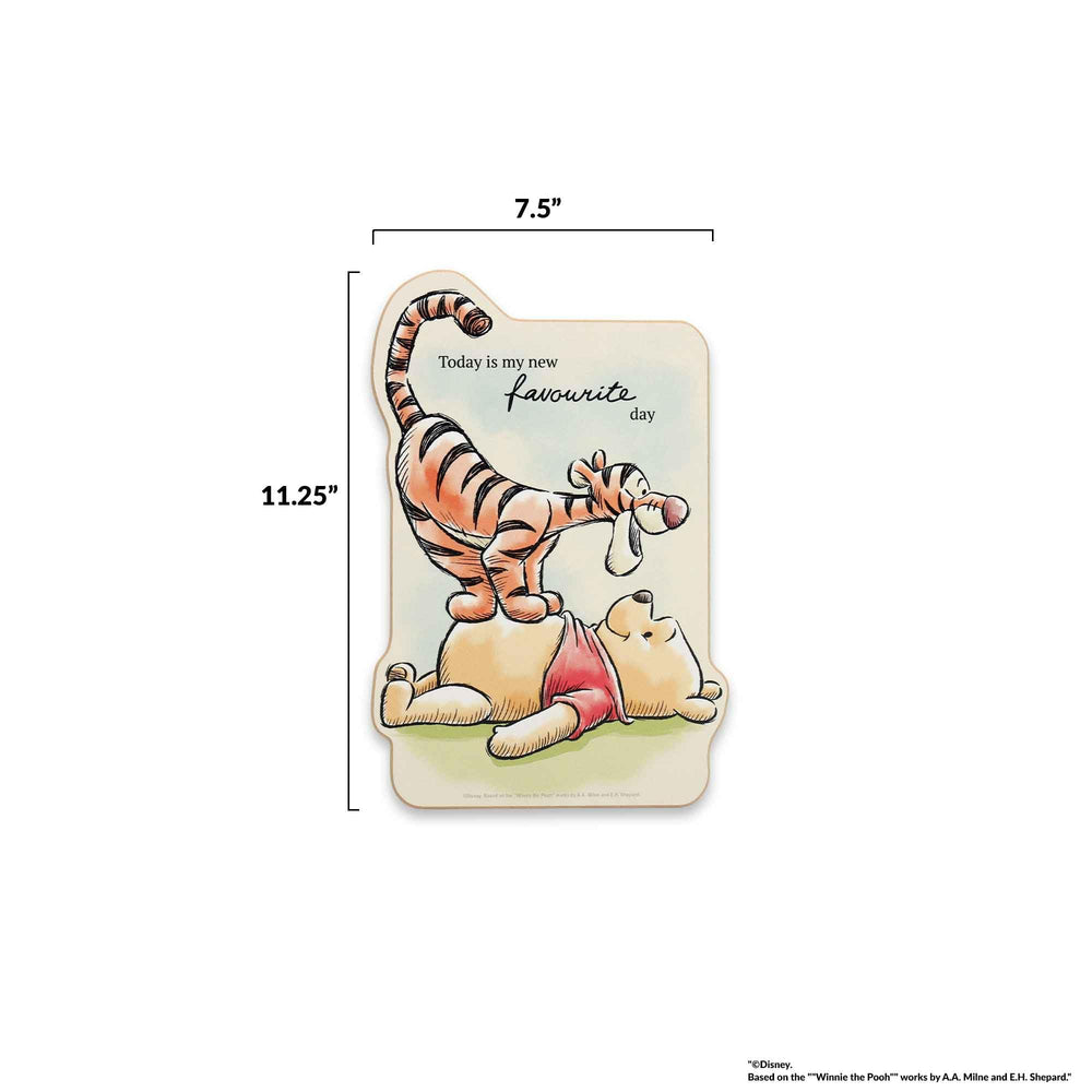 Open Road Brands Pooh and Tigger wall art, durable MDF, made in the USA.