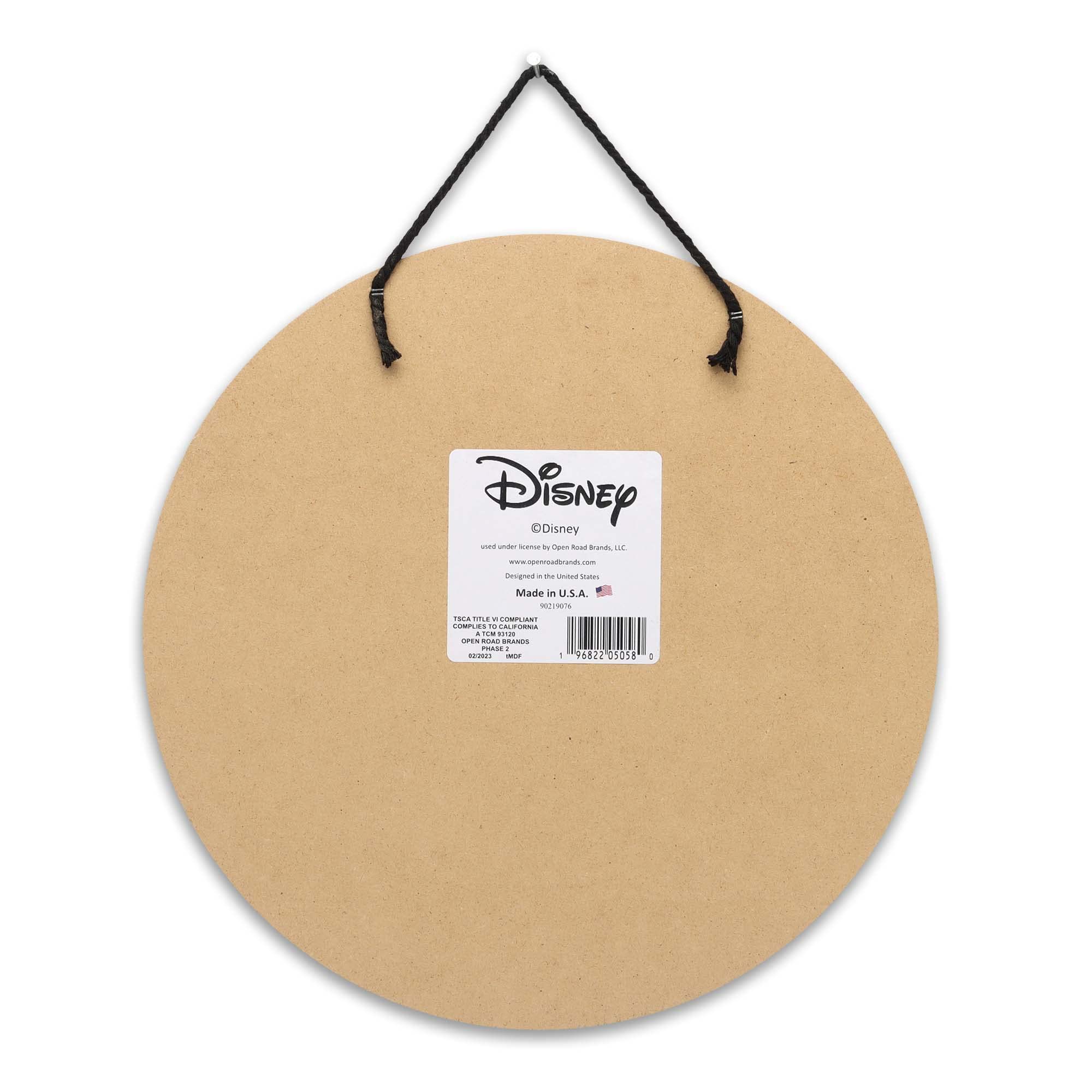 Open Road Brands round wood wall decor in MDF for warm, lightweight autumn display
