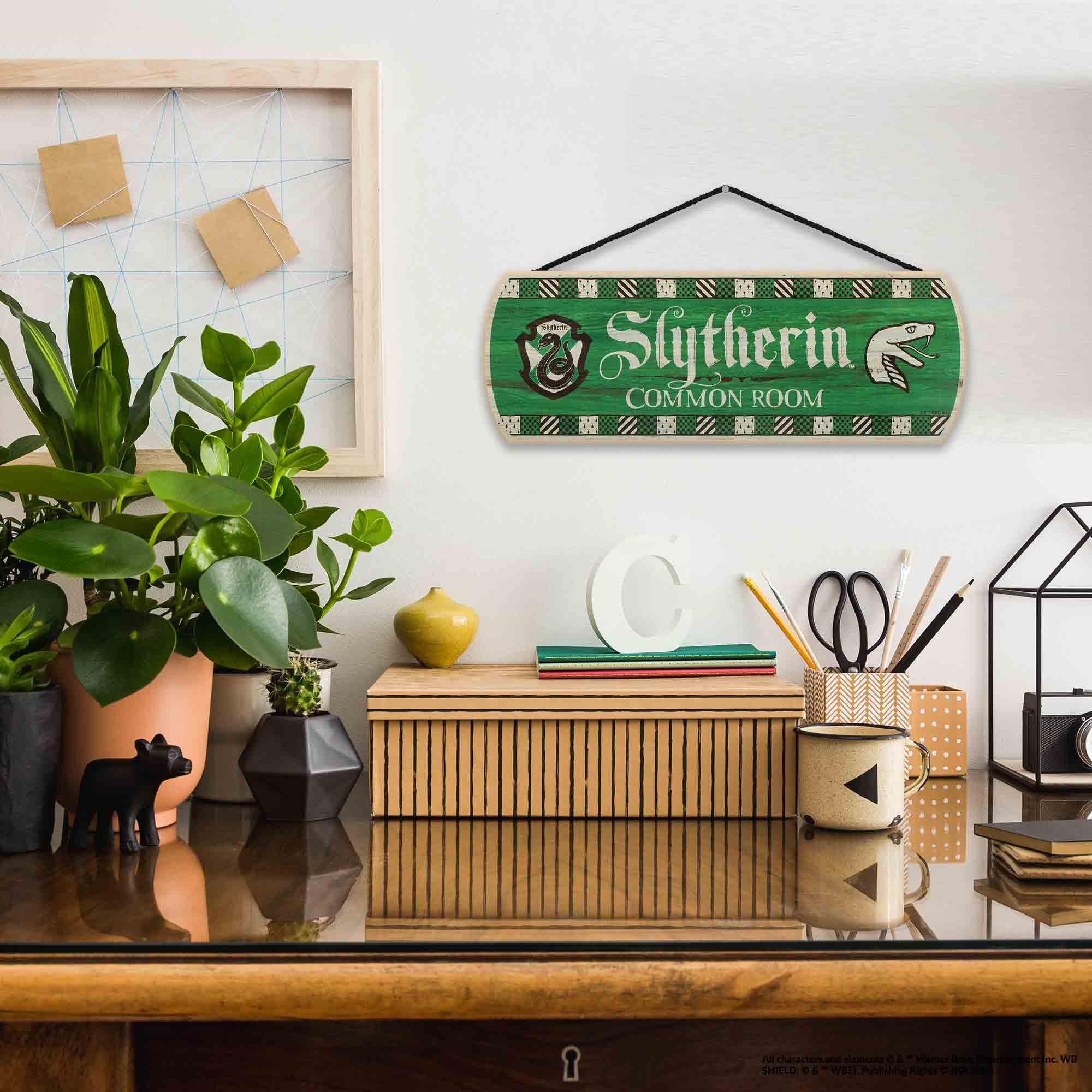 Open Road Brands Slytherin wall decor enhances teen spaces and movie rooms.