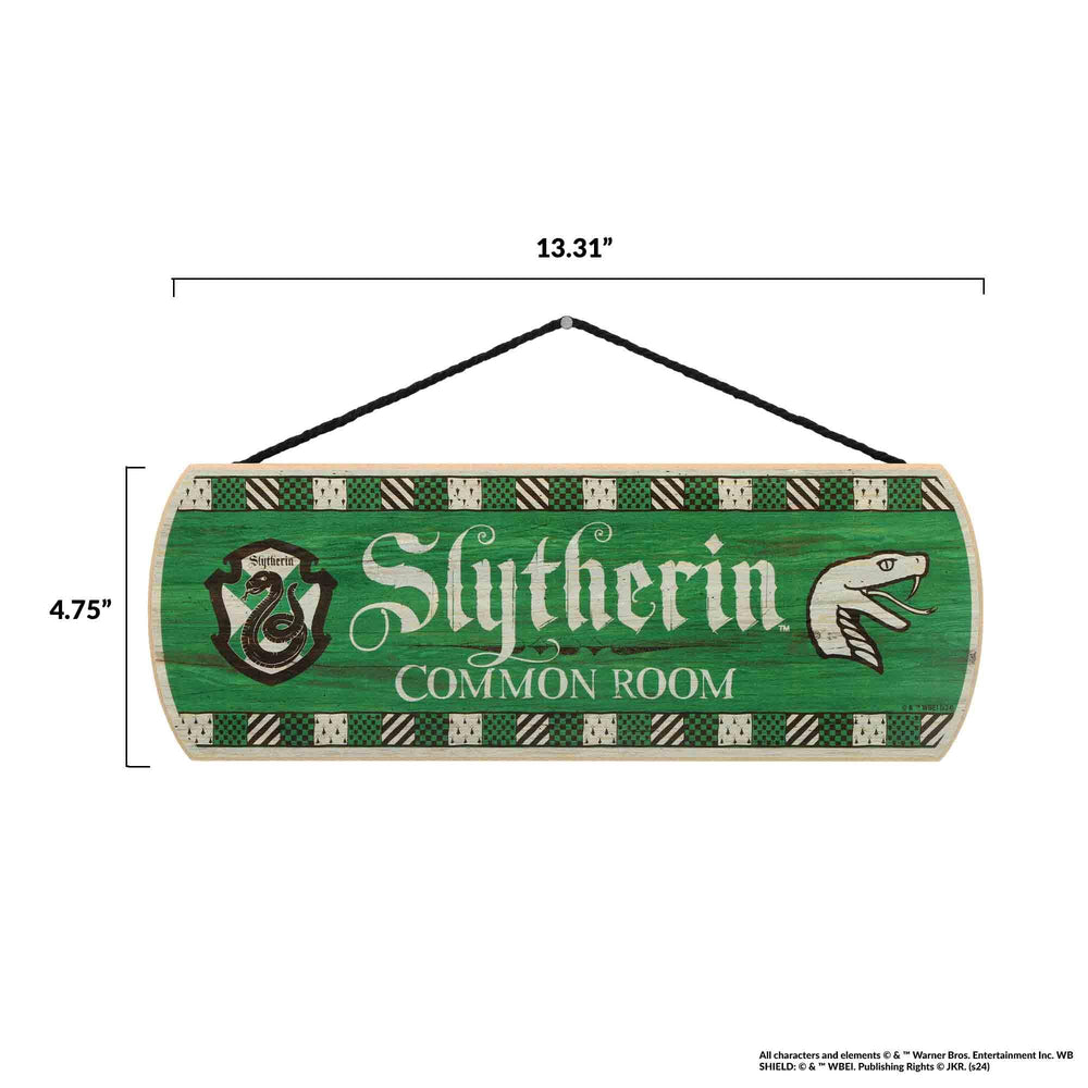 Open Road Brands Slytherin Common Room decor with rope hanger for versatile mounting.