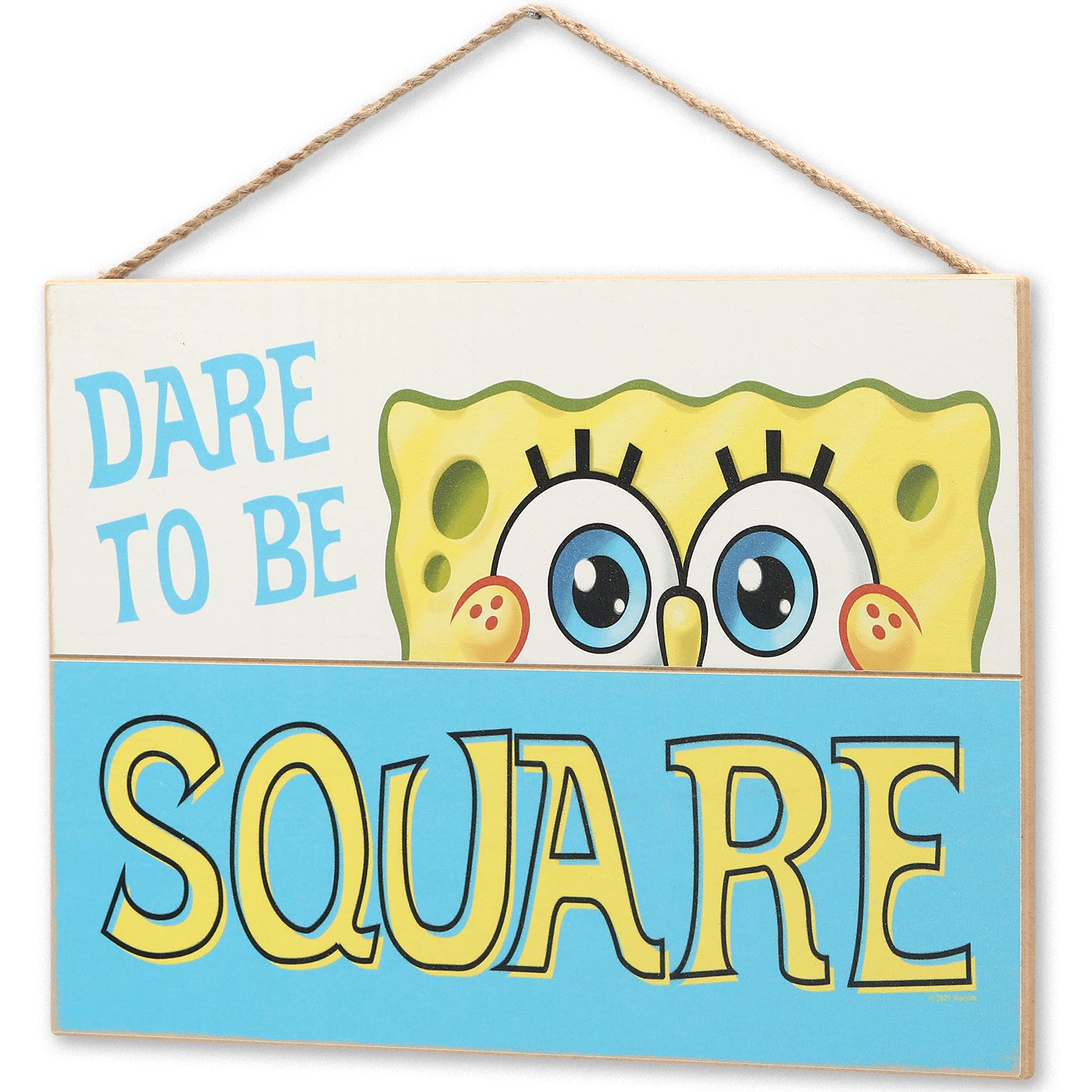 Open Road Brands SpongeBob sign shows turquoise-yellow-white palette for lively kid spaces