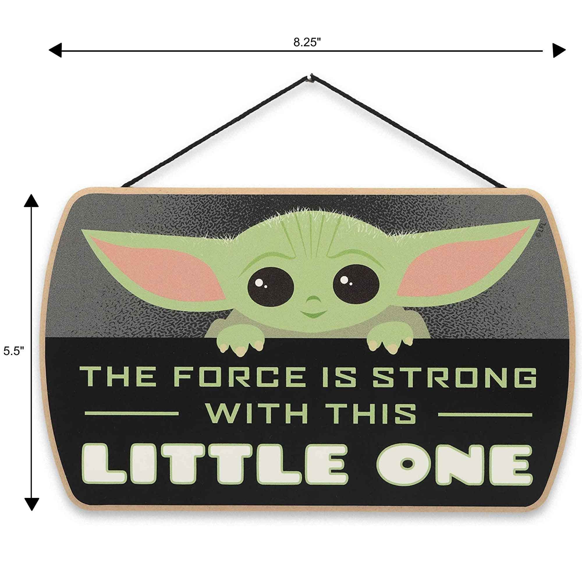 The Child wall art fits kid-friendly spaces and Star Wars display shelves.