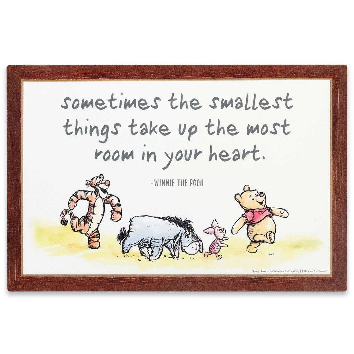 Open Road Brands Winnie the Pooh wall sign on wood frame adds timeless charm to a nursery