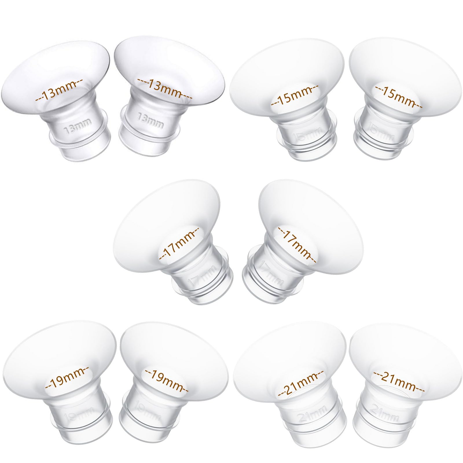 Opgroeie 10pcs flange inserts 13mm for a comfortable 24mm shield fit.