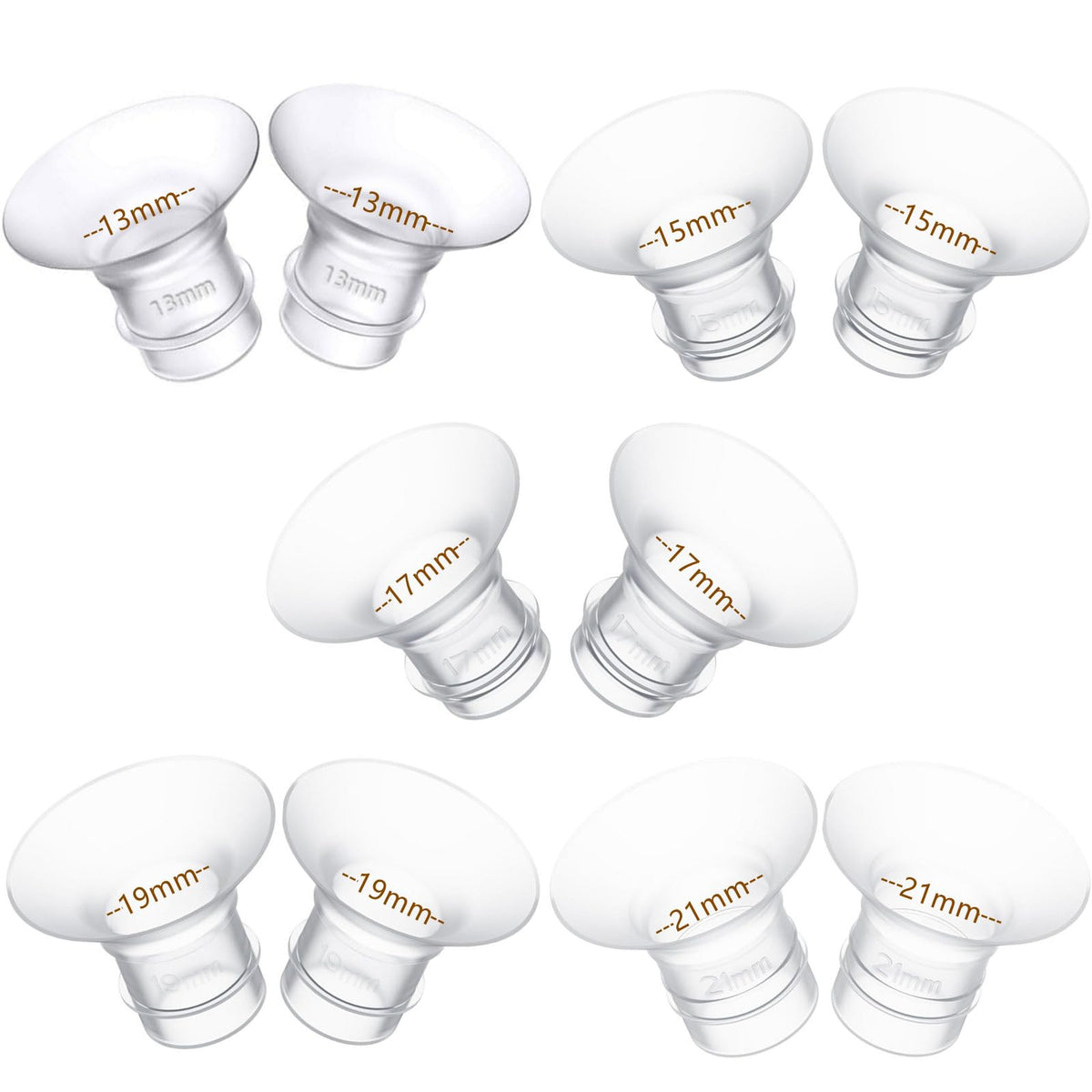 Opgroeie 10pcs flange inserts 13mm for a comfortable 24mm shield fit.