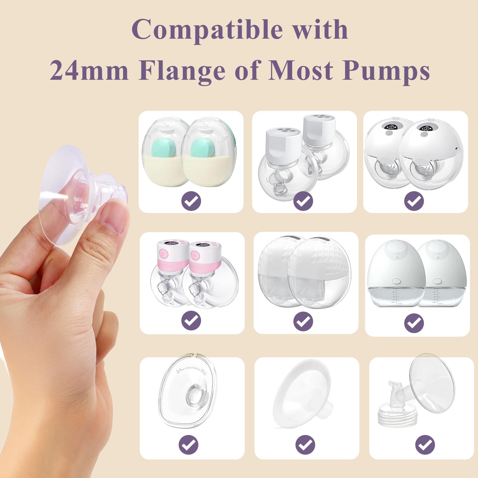 Opgroeie 17mm flange insert compatible with Momcozy and Spectra shields.