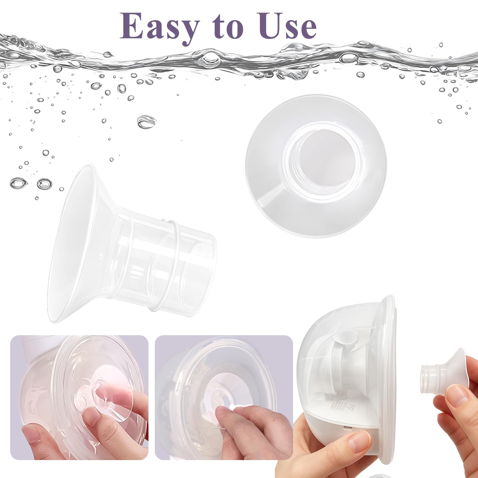 Opgroeie 17mm flange insert helps customize comfort during pumping.