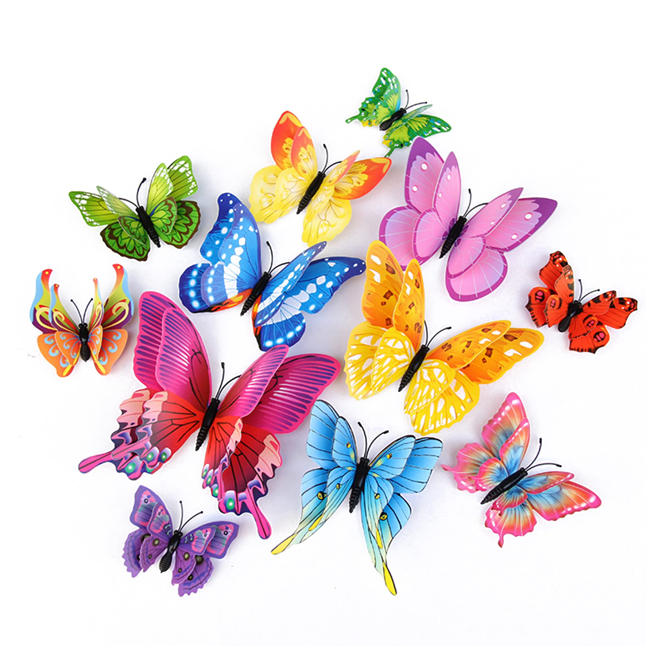 OPSEAM 3D butterfly wall decor on metal surfaces adds vibrant color to any room.