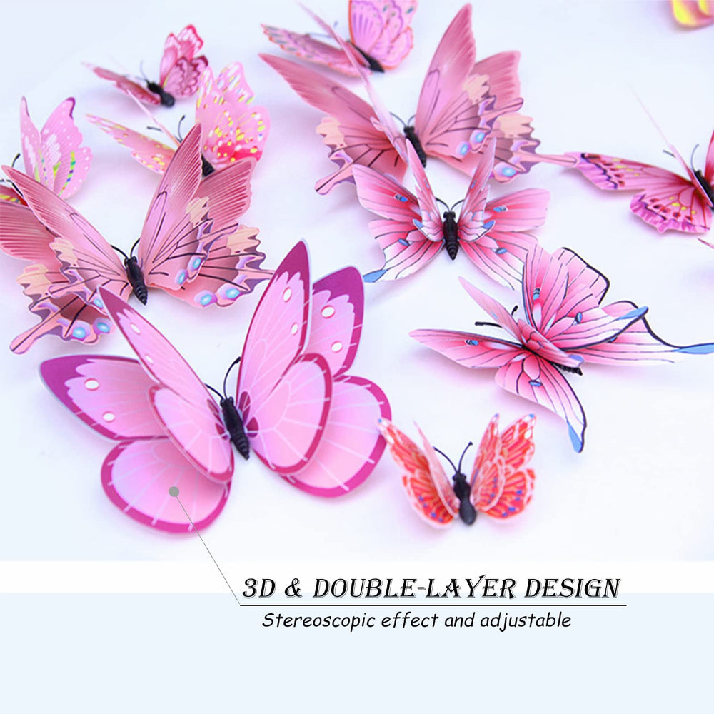 Opseam butterflies pack includes four sizes for varied decor.