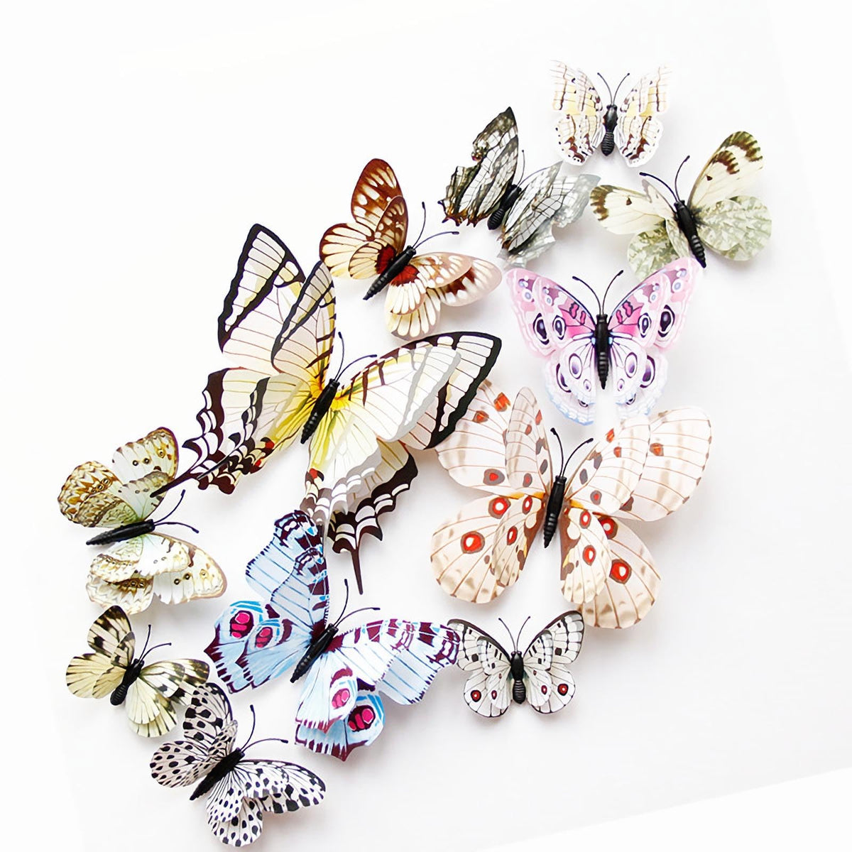 Opseam 3D butterfly wall decor with magnets for easy, repositionable attachment.