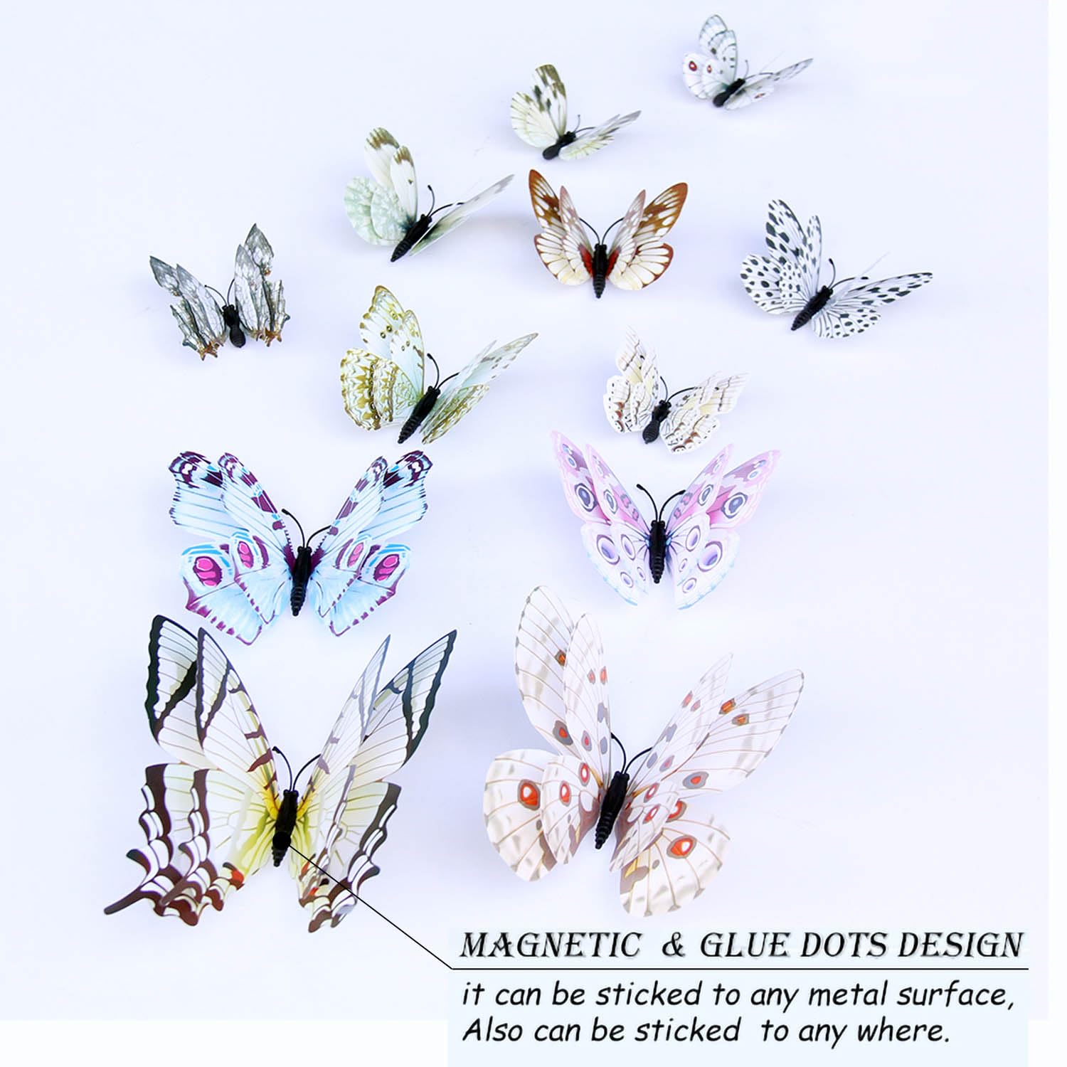 Opseam multi-size butterfly set offers versatile decorating options for different spaces.