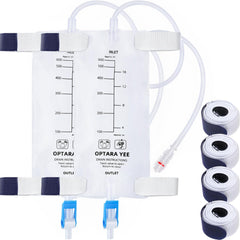 Opstra Yee dual-strap urine bag securely positioned for movement