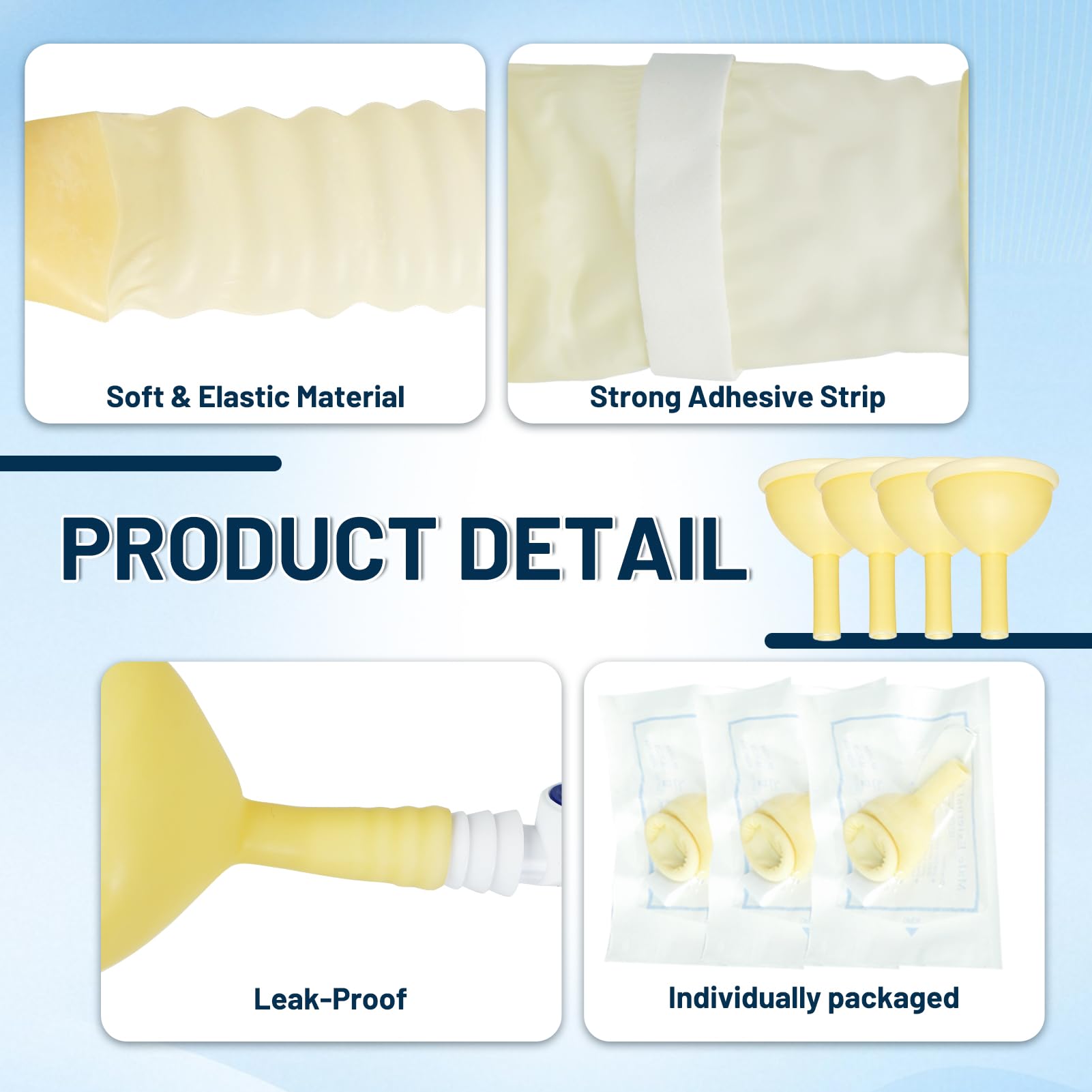 Individually wrapped sheath for clean handling and easy storage.