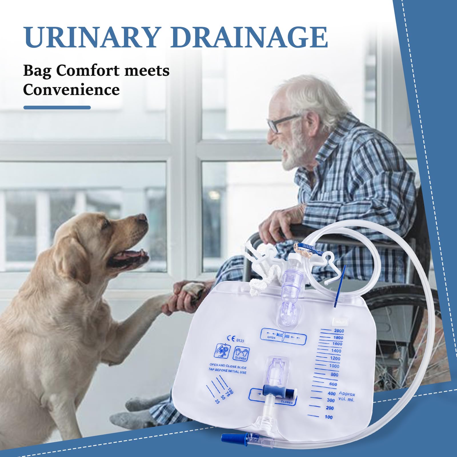 Opstra Yee urine bag transparent material for visible fluid levels