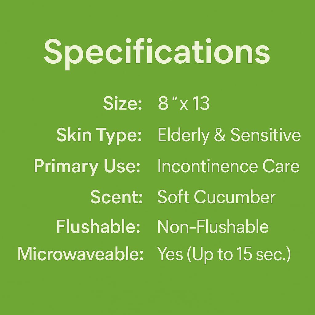 OPTEEL elderly care setting with caregiver using wipes.