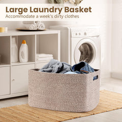 Optish 75L blanket basket with blankets demonstrating versatile storage