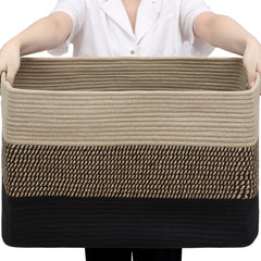 Optish 95L blanket basket, rectangular shape neatly organizing blankets