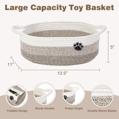 Optish dog toy basket folded storage option saves space