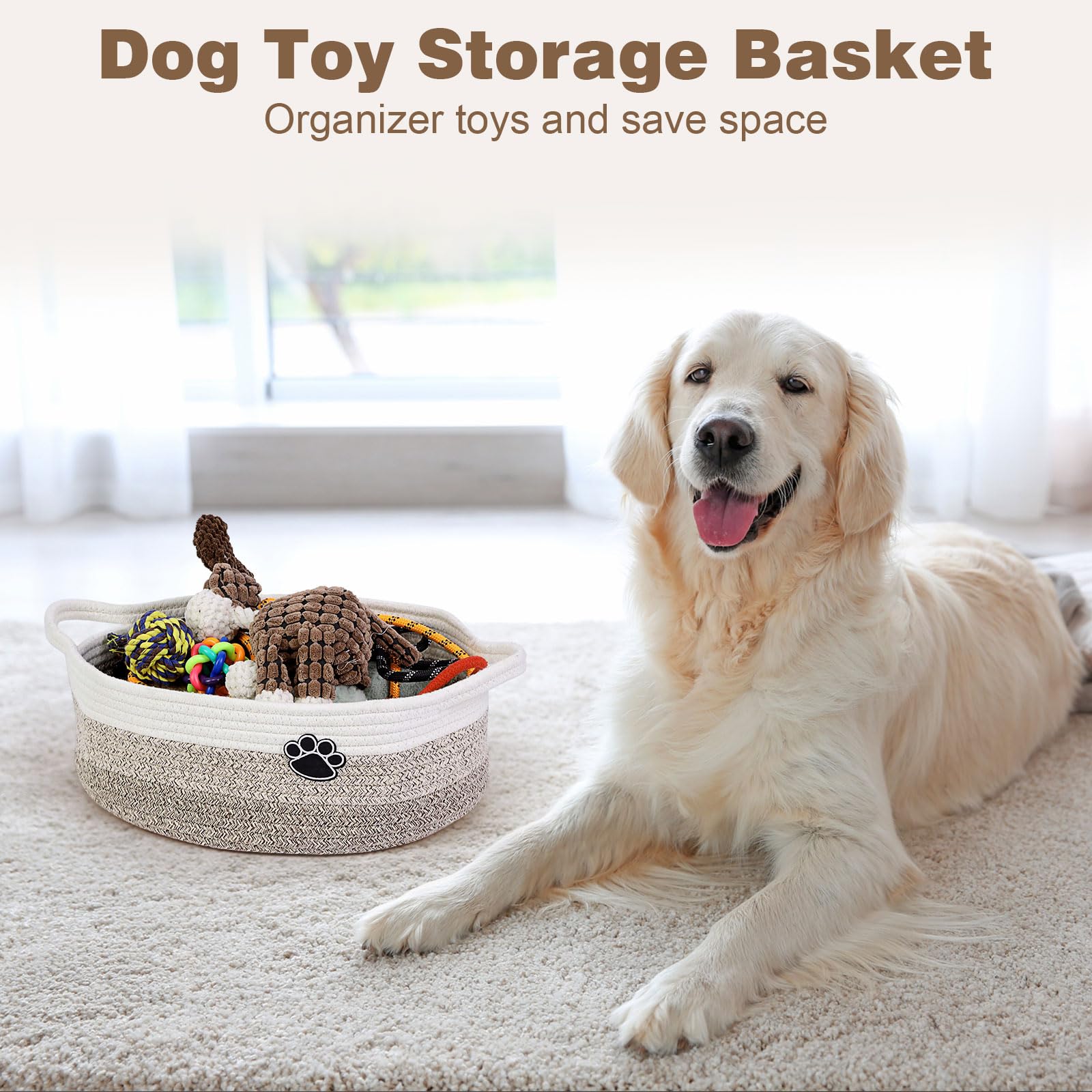 Optish dog toy basket inside closet organization for tidy spaces