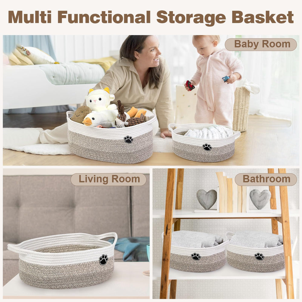 Optish dog toy basket with toys demonstrates quick cleanup