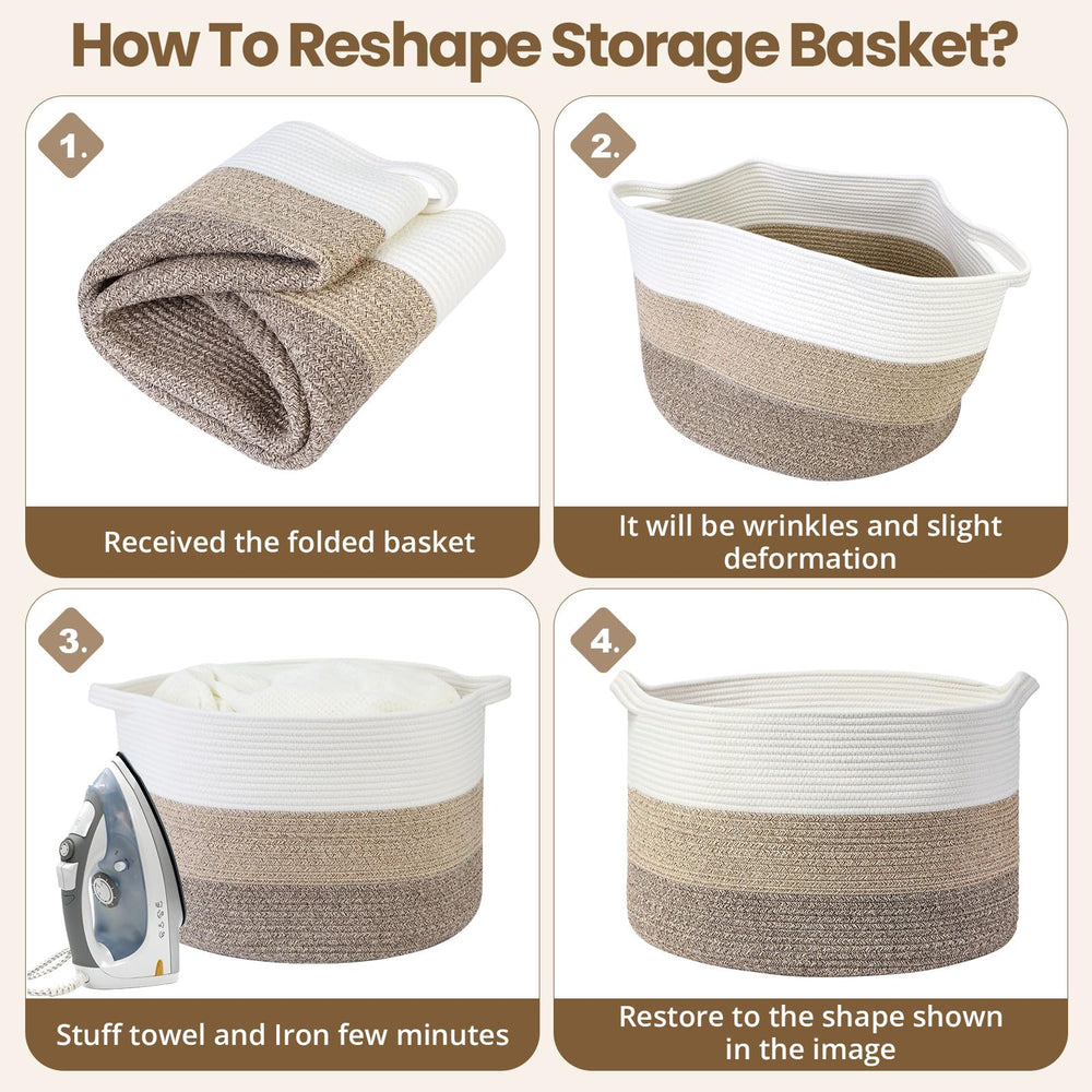 Optish Living Room Basket in a decor setup for organization.