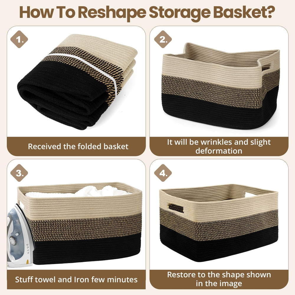 Optish multi-use storage basket suitable for blankets toys and clothes