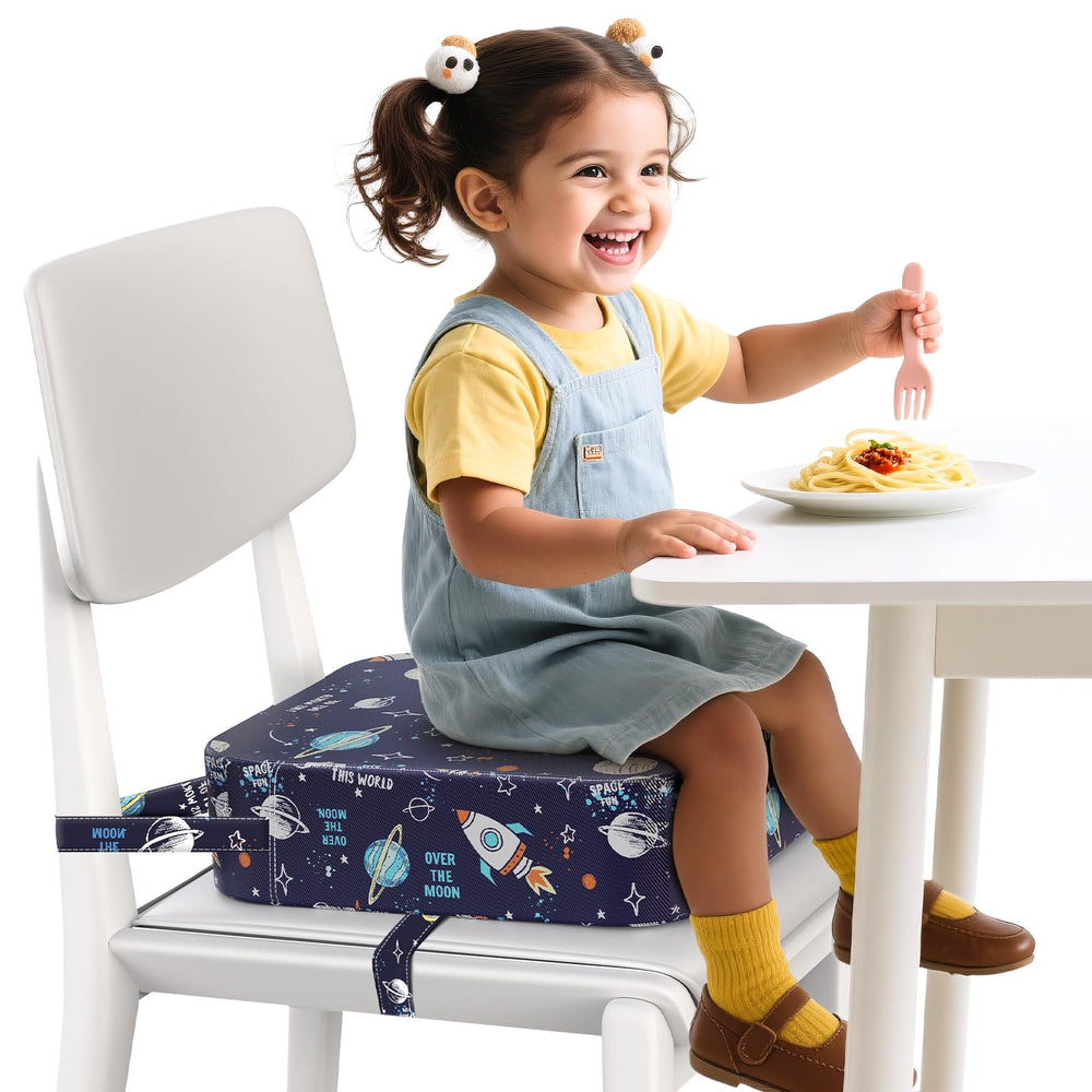 OPZAVYA toddler booster seat at dining table provides upright seating for comfy meals