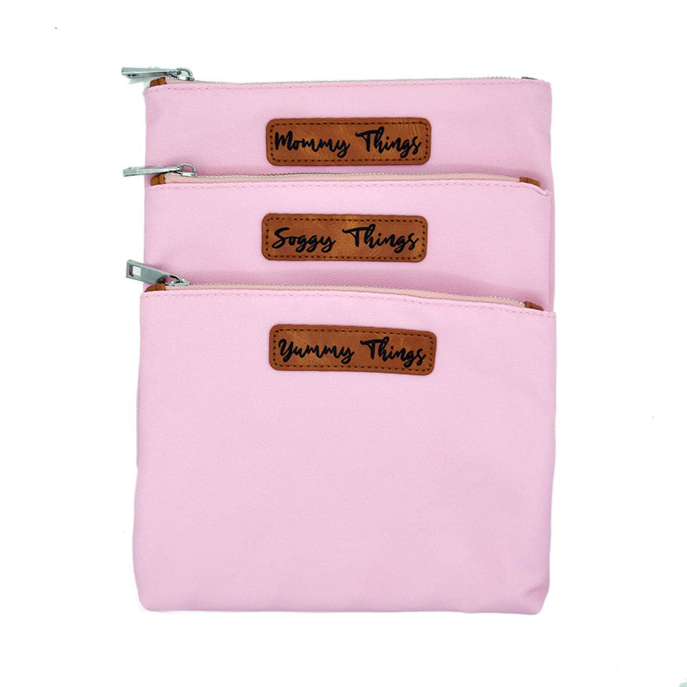 Orange Blossom Diaper Bags leather embossed labels aid fast item identification