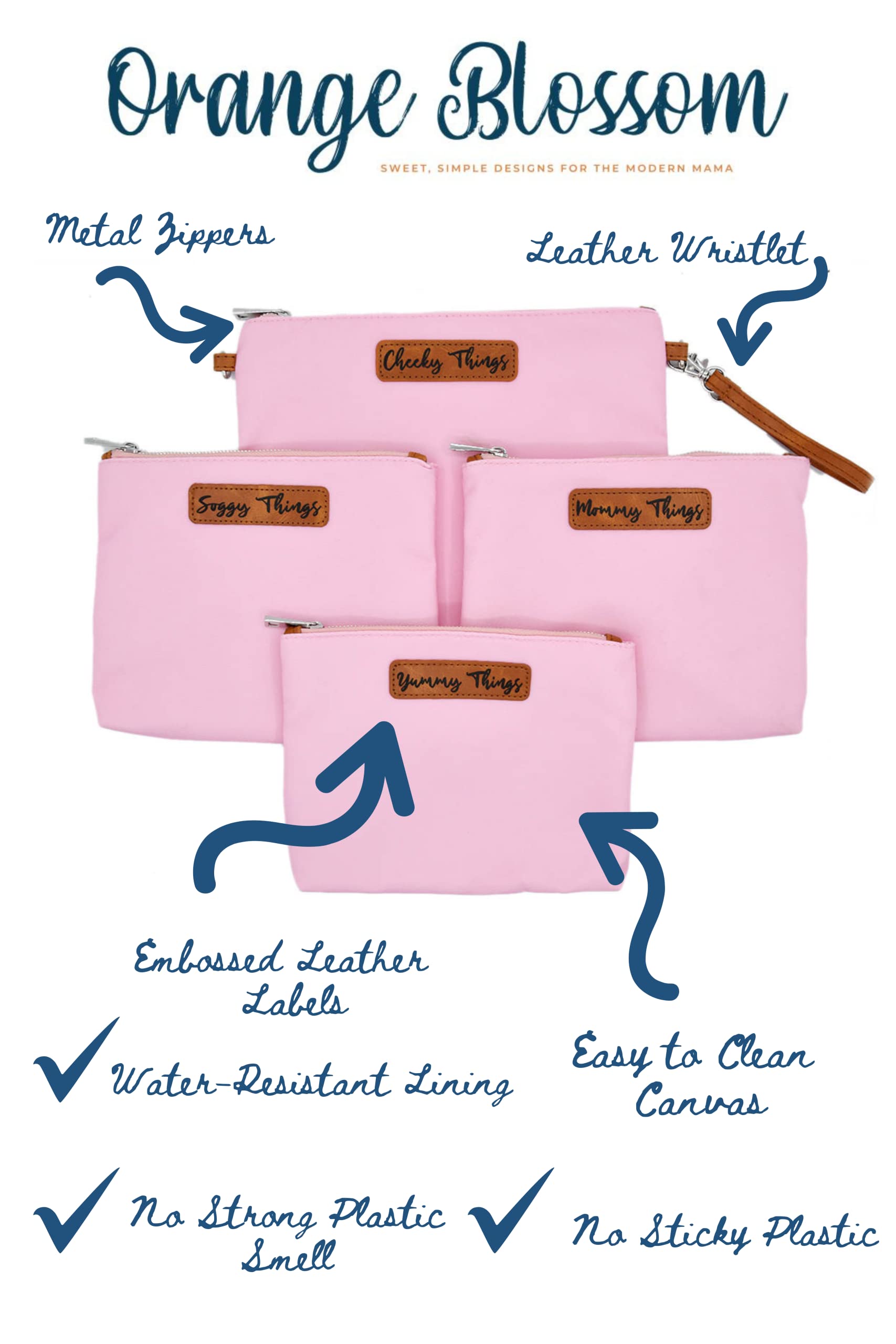 Orange Blossom Diaper Bags soggy-things pouch to contain spills and messes neatly