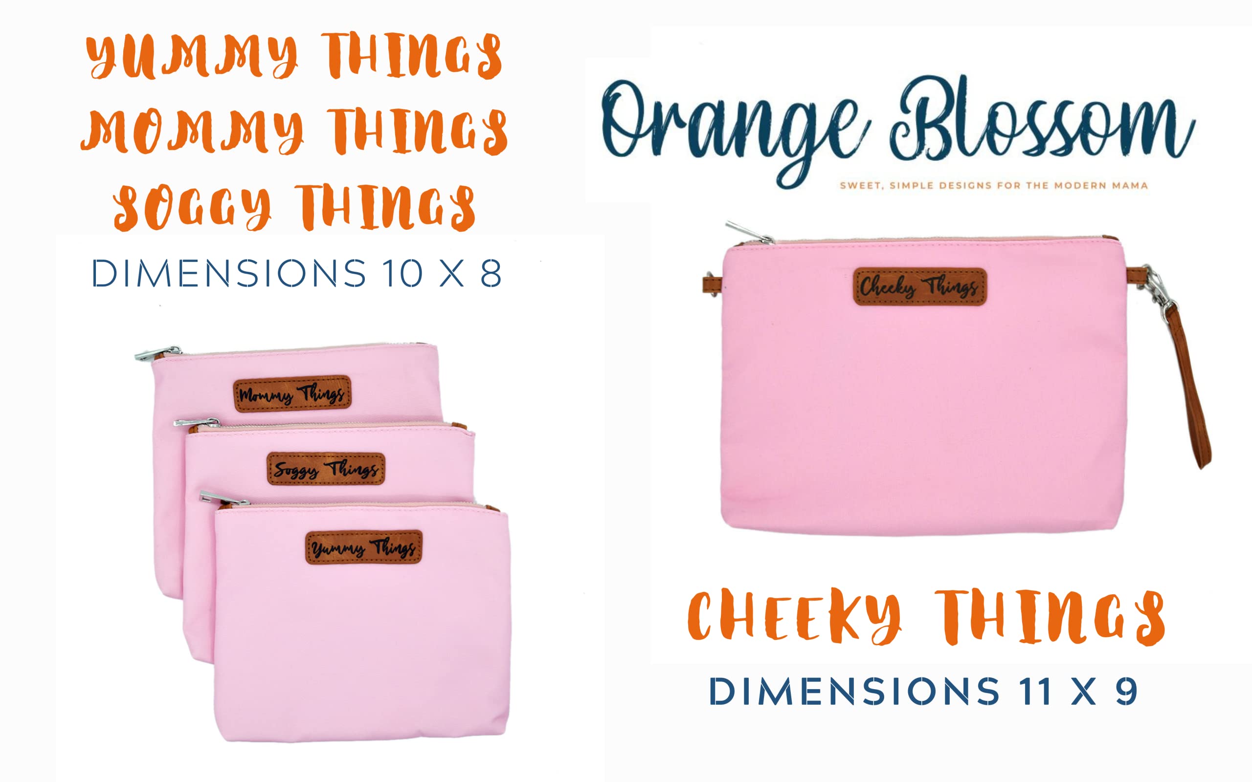 Orange Blossom Diaper Bags yummy-things pouch ideal for bibs and snacks on the go