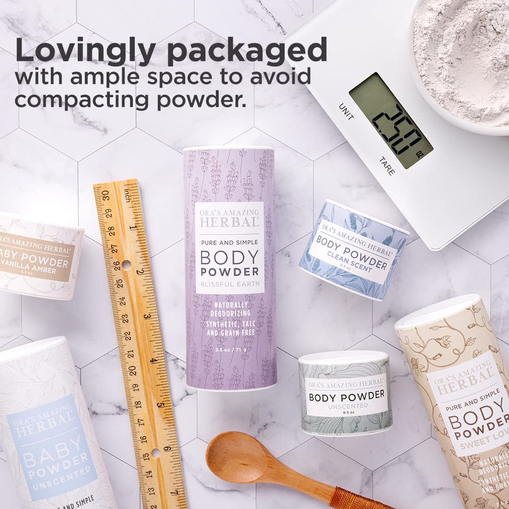 Cruelty-free badge for Ora's Amazing Herbal Baby Powder.
