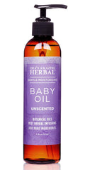 Ora's Amazing Herbal Calendula Baby Oil pump bottle for infant massage and gentle care
