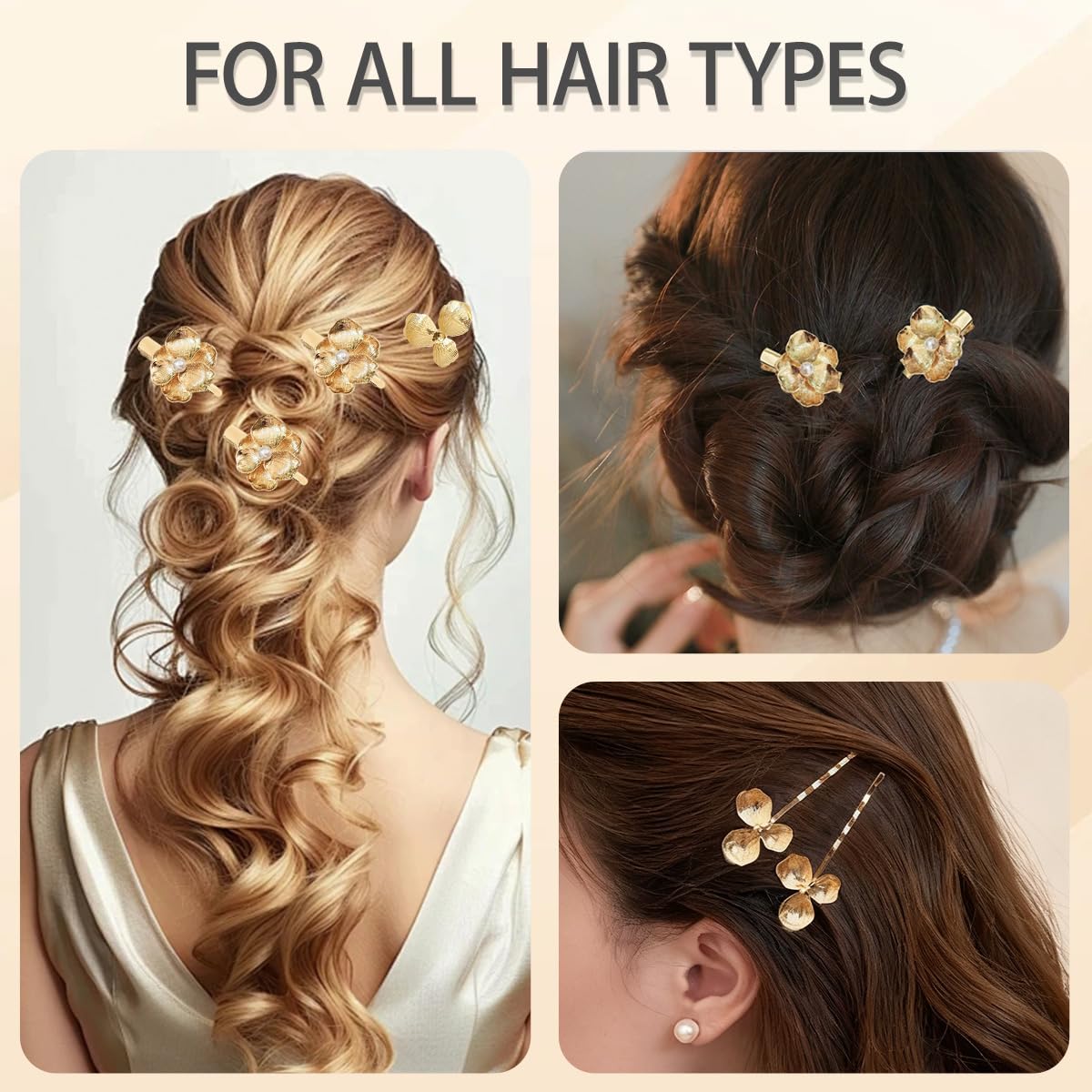 Ordeonrus multi-pack gold clips suitable for daily styling and gifting.