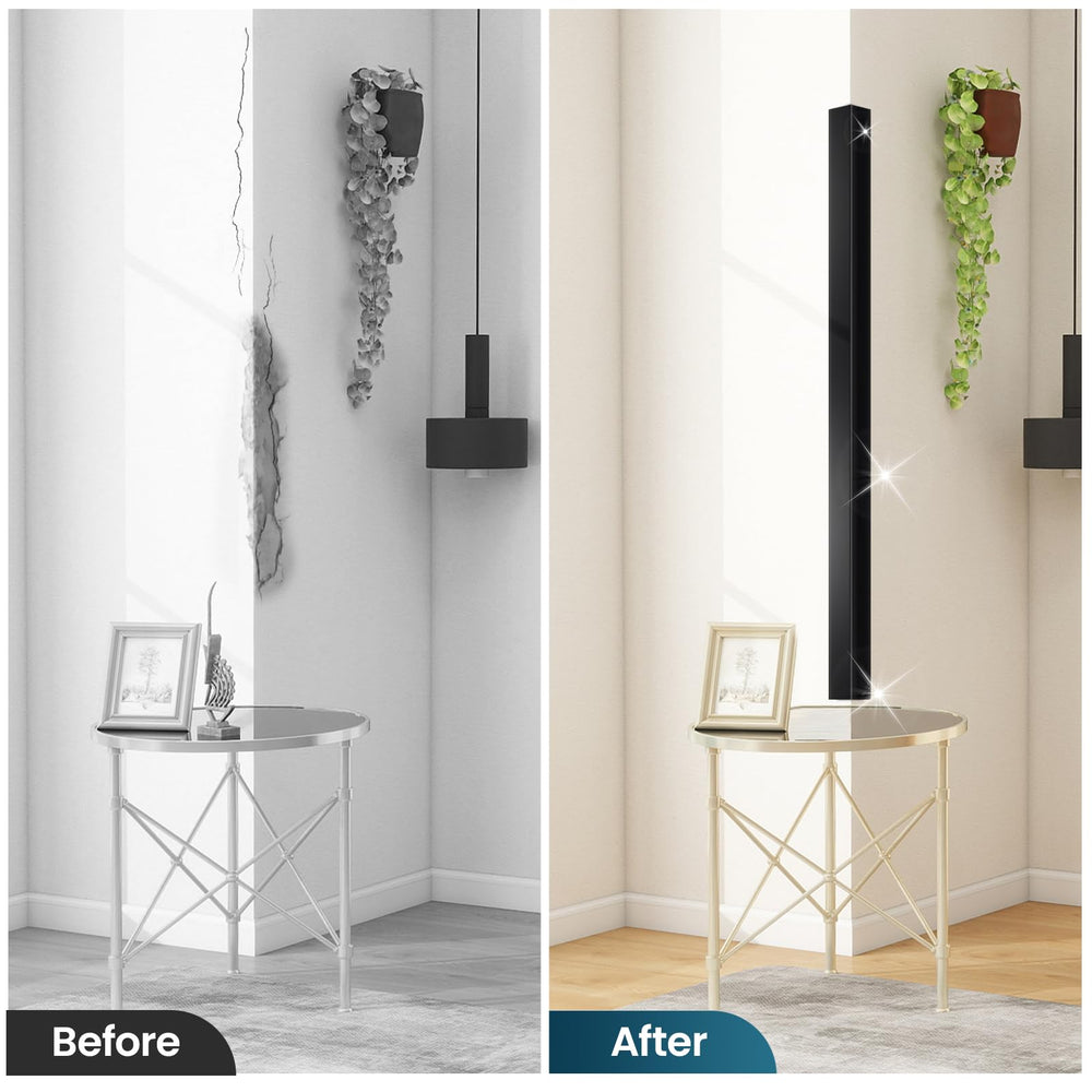Orechic peel-and-stick back enables quick, mess-free corner mounting