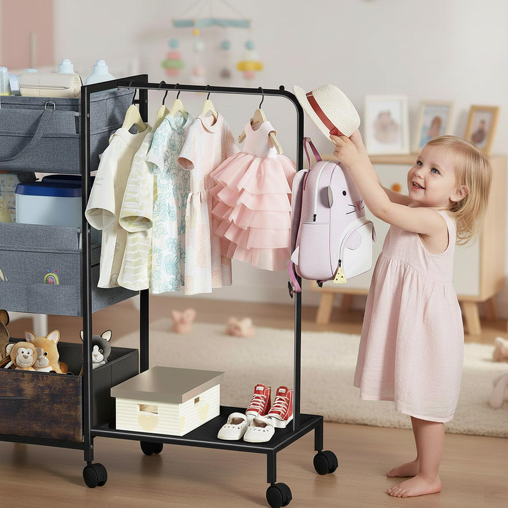 Orekemo large-capacity diaper caddy keeping essentials within arm's reach.