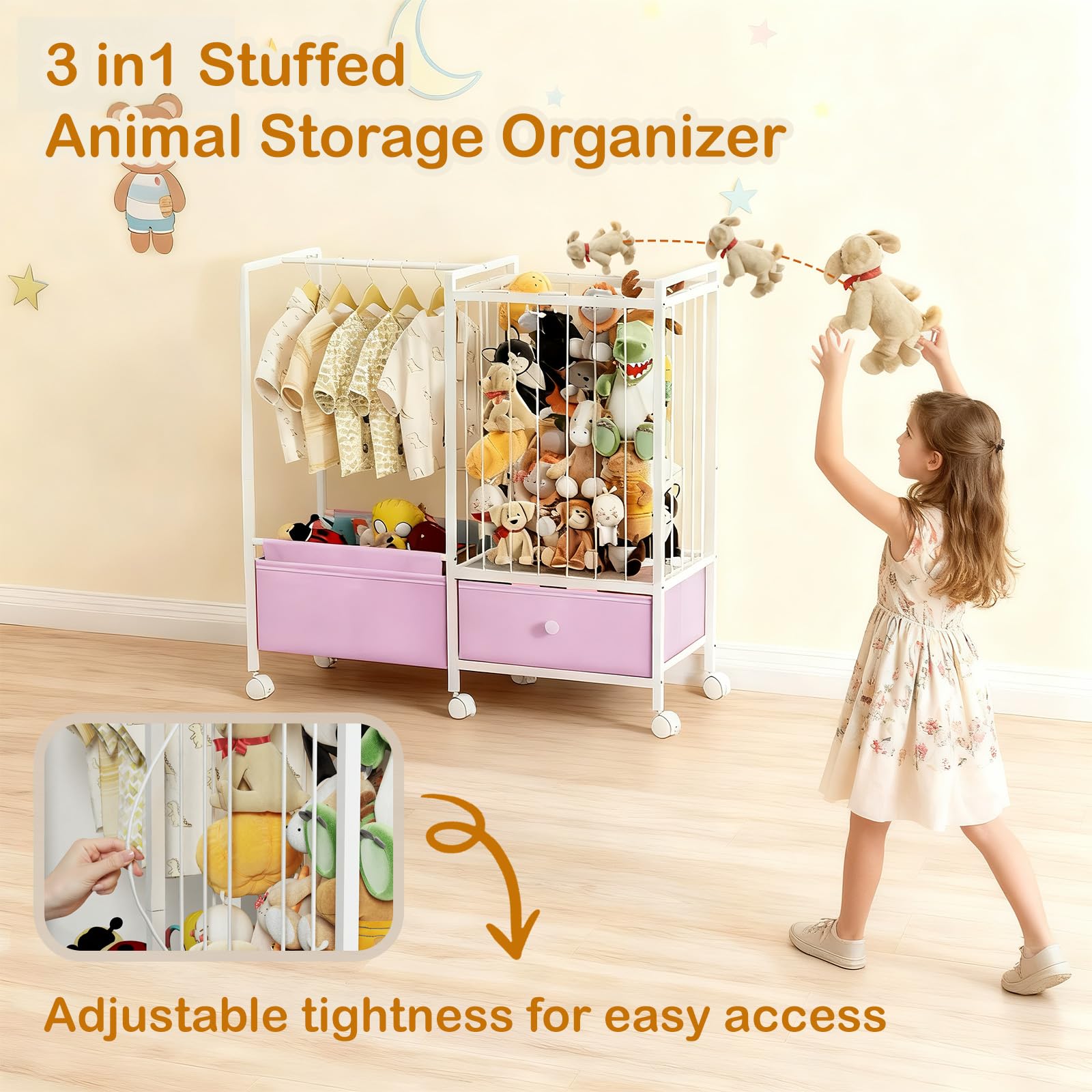 Orekemo six-wheeled organizer glides between rooms.