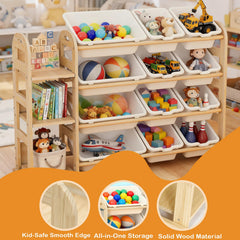 Orekemo toy storage organizer white bin detail adds modern storage look.