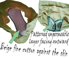 Organic cotton pads storage pouch used to keep hygiene tidy and portable.