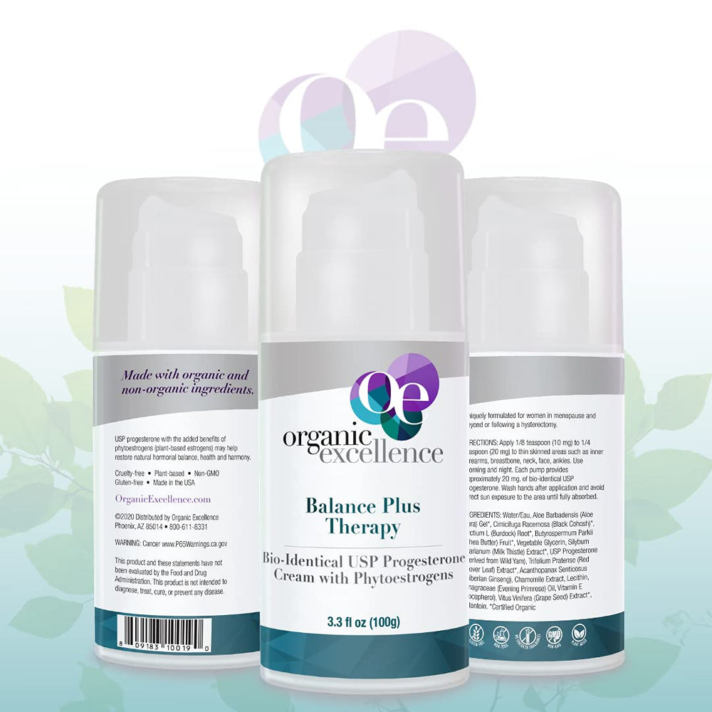 Organic Excellence Balance Plus Therapy brand story reinforces family-owned quality
