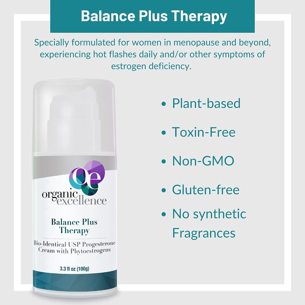 Organic Excellence Balance Plus Therapy face-application highlights gentle massage