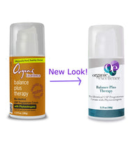 Organic Excellence Balance Plus Therapy label closeup shows clear ingredients