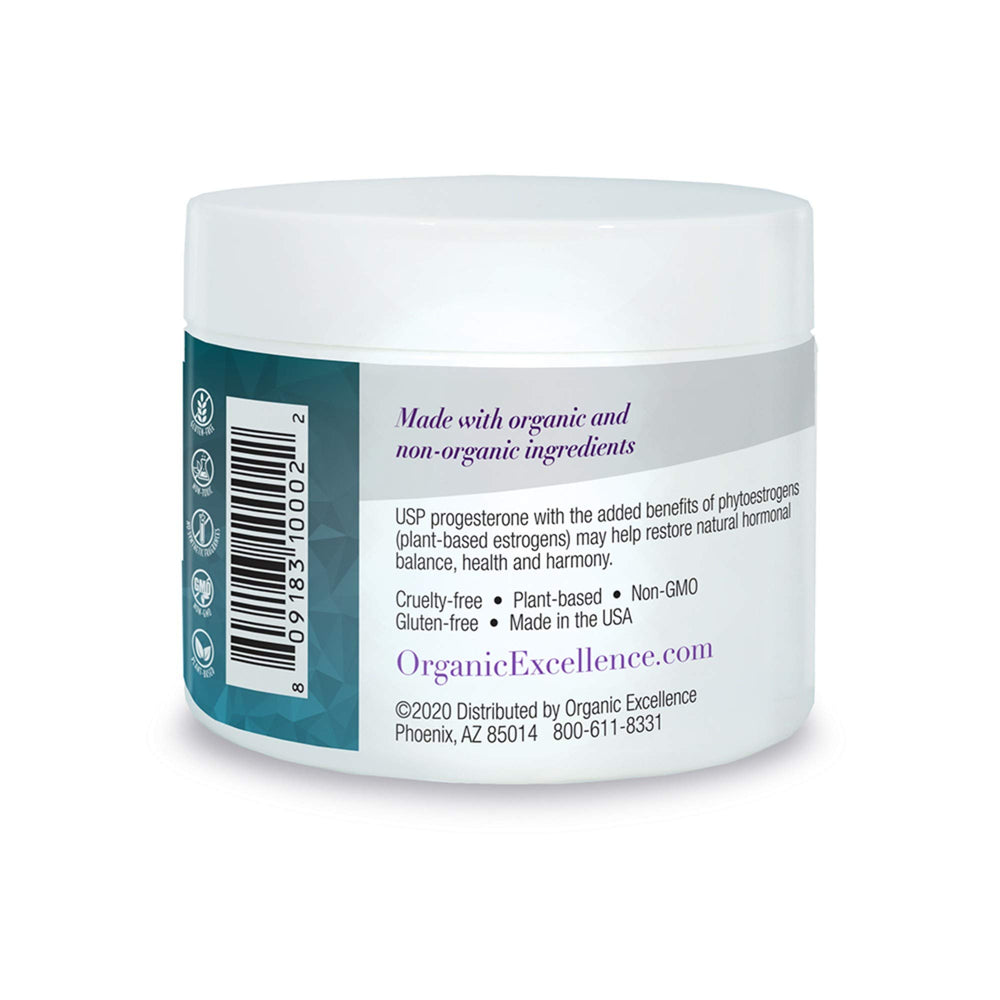 Label highlights organic phytoestrogens and bio-identical progesterone