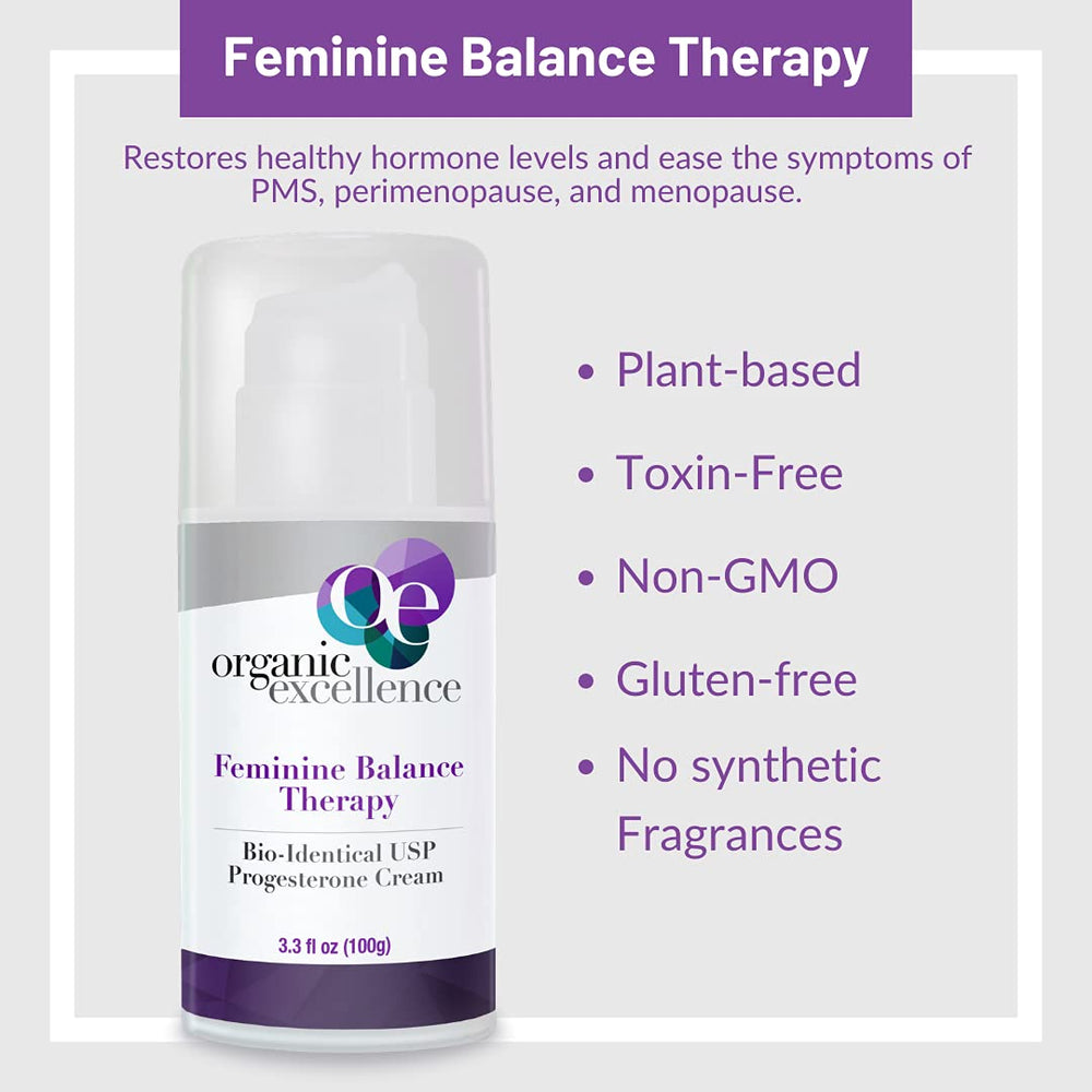 Texture closeup of Organic Excellence Progesterone Cream for smooth absorption.