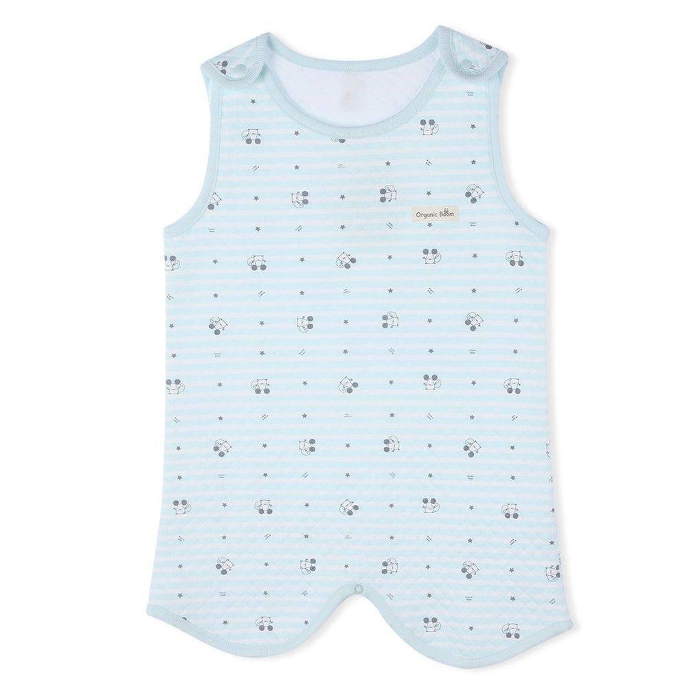 organicboom mint wearable blanket front view, soft and cozy for babies