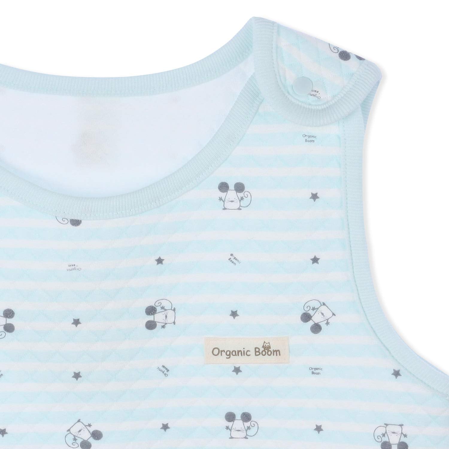 organicboom mint wearable blanket outside tag design, skin-friendly comfort