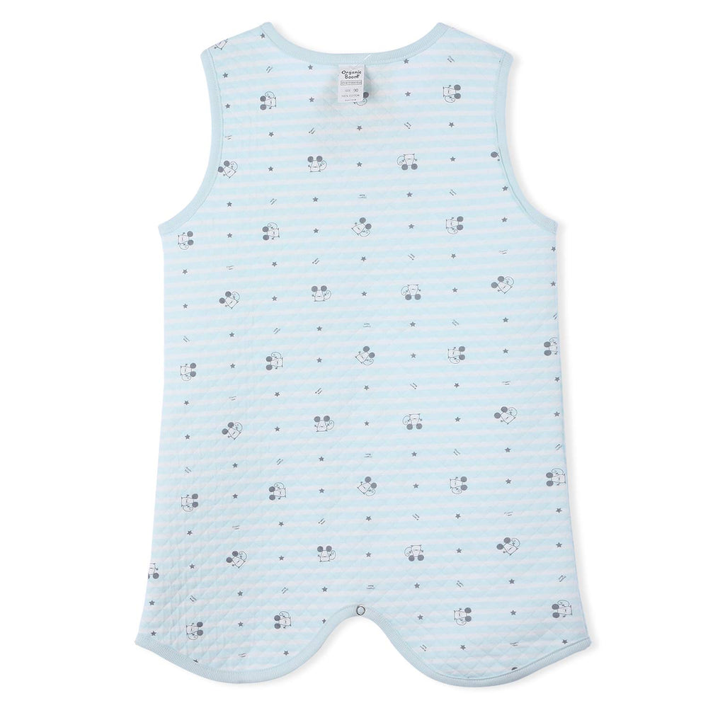 organicboom mint wearable blanket side view, easy layering for naps