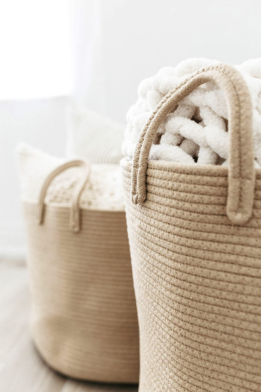 OrganiHaus nursery basket for baby laundry to keep items accessible
